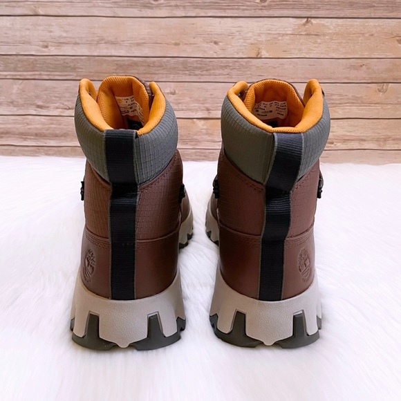 Timberland Men’s TBL Edge Waterproof Brown Boots - Picture 5 of 8